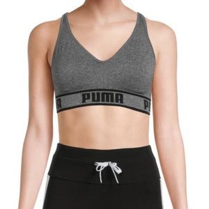 Puma Seamless Heathered Logo Sports Bra